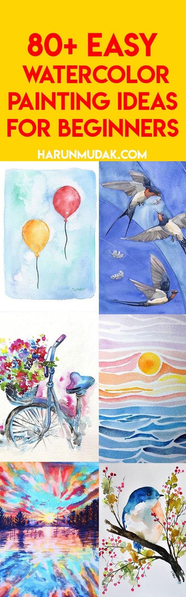 80 Easy Watercolor Painting Ideas For Beginners HARUNMUDAK 80 Easy Watercolor Painting Ideas For Beginners HARUNMUDAK