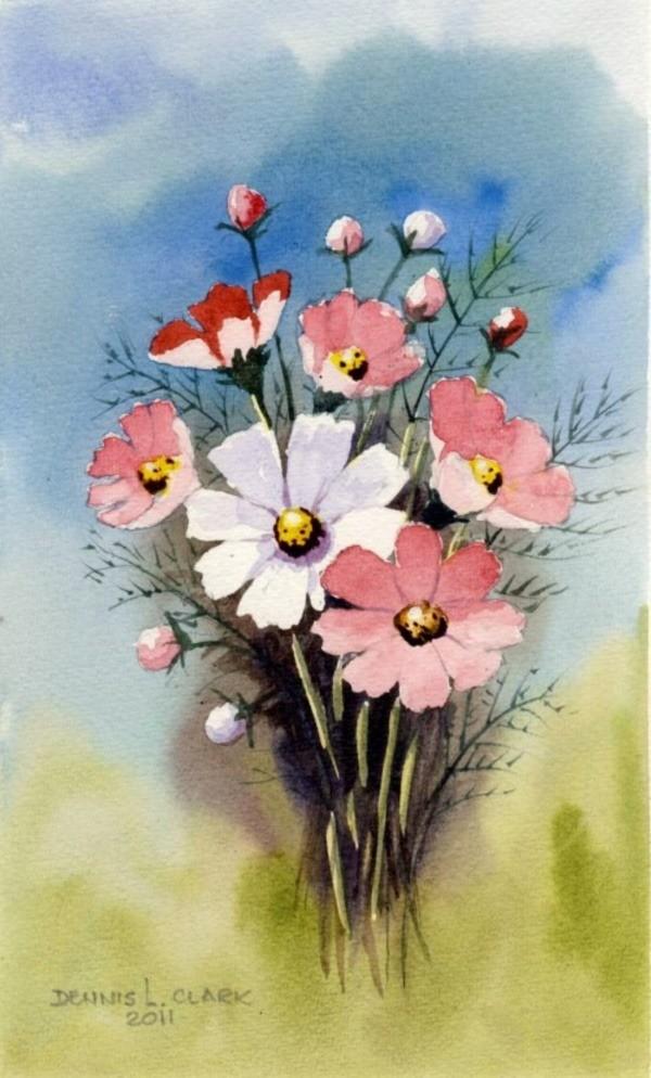 20+ Easy Flower Watercolor Painting Ideas To Try - HARUNMUDAK