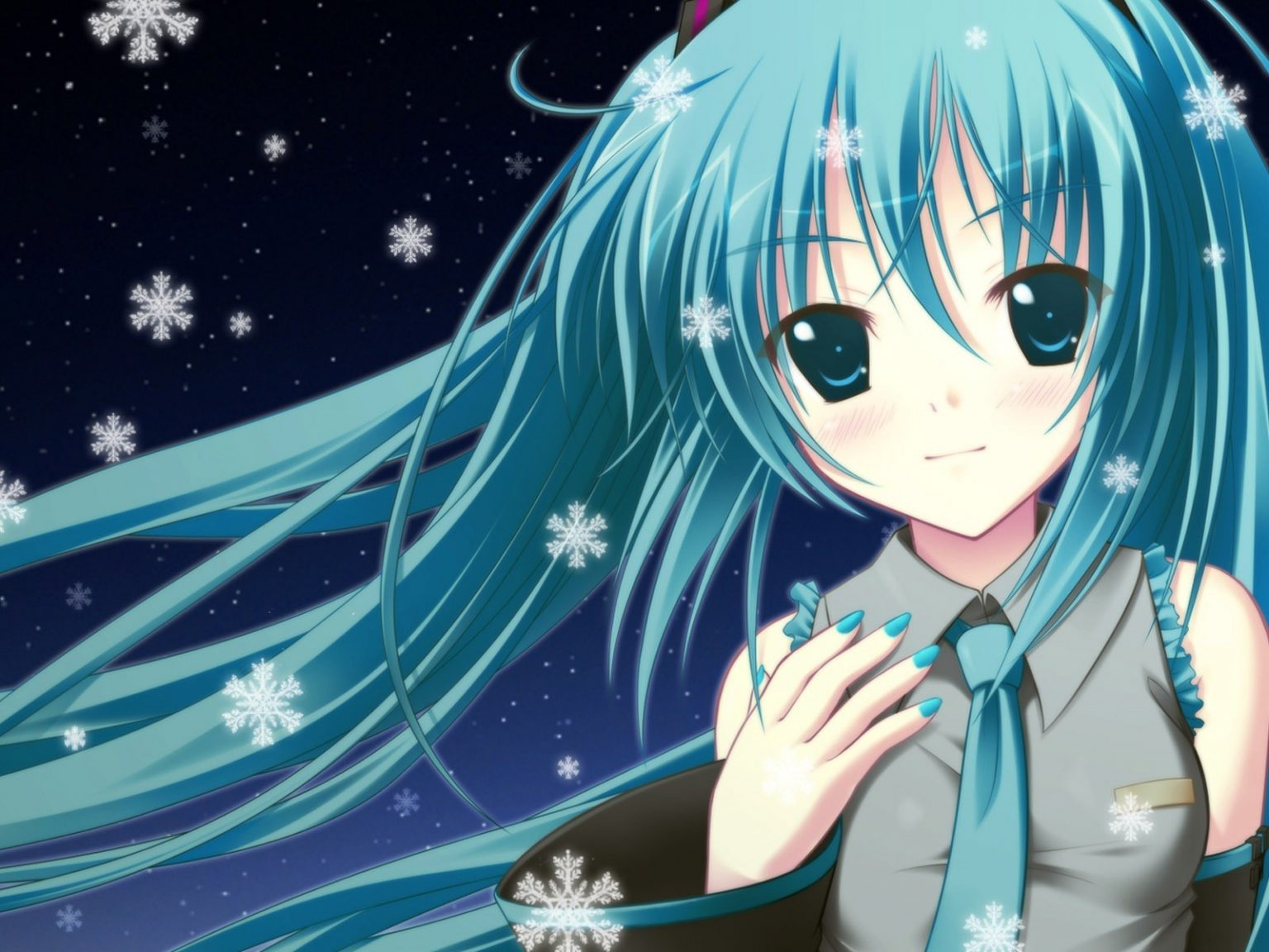 1. Dark Blue Hair Anime Girl - wide 1