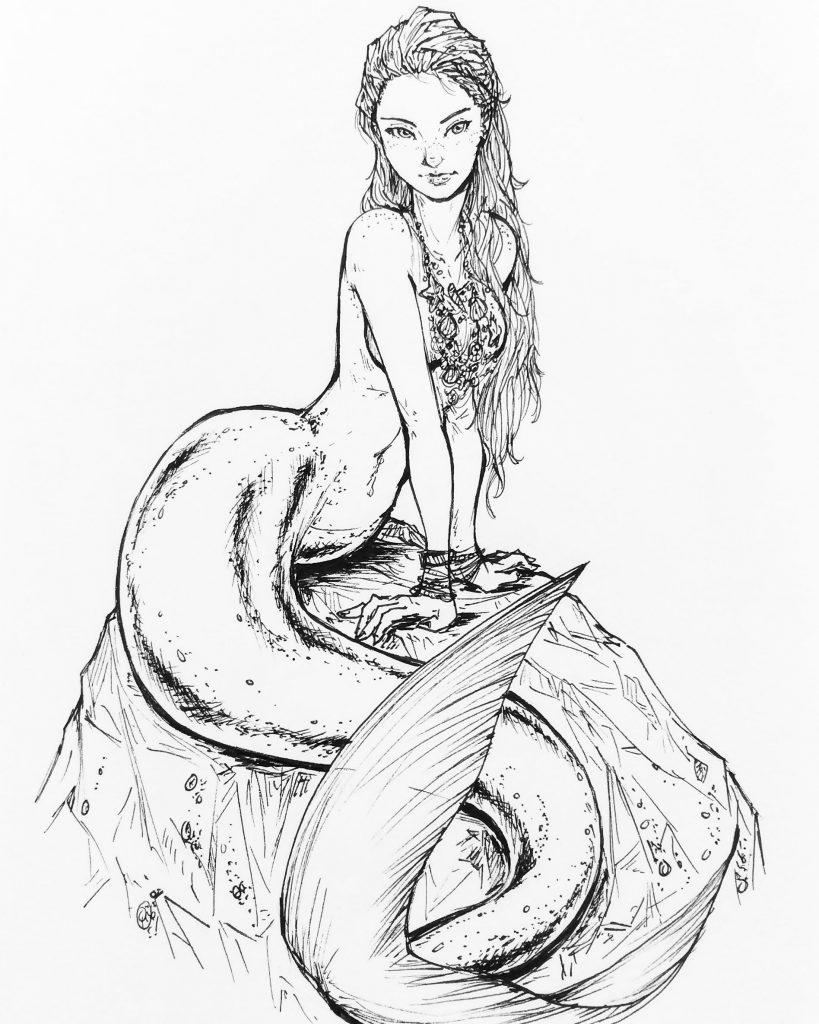 50+ Mermaid Drawing Ideas How to Draw a Mermaid