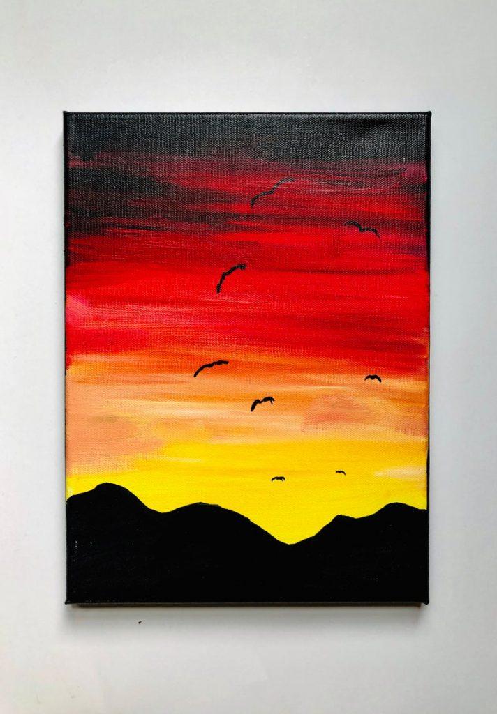 30+ Easy Sunset Painting Tutorials - How to Paint a Sunset? | HARUNMUDAK
